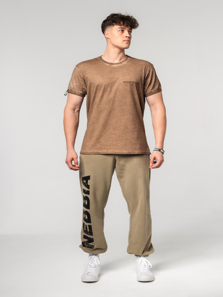 Nebbia Volné baggy tepláky s kapsami GYM BRO 365