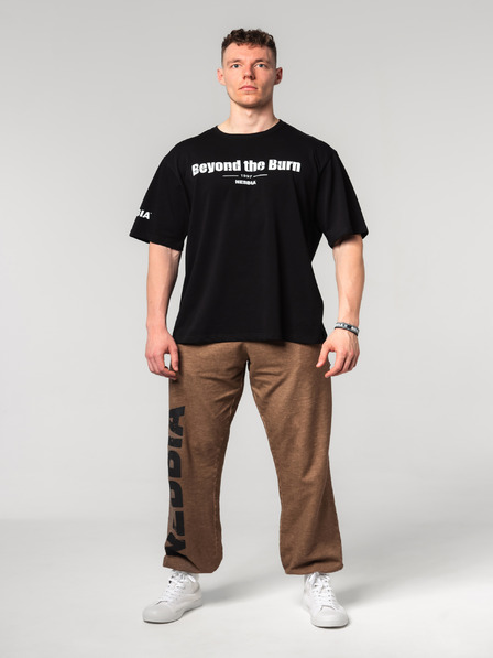Nebbia Washed-off volné baggy tepláky s kapsami GYM BRO 373