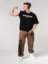 Nebbia Washed-off volné baggy tepláky s kapsami GYM BRO 373