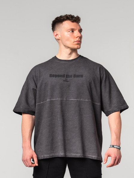 Nebbia Washed-off Oversized tričko NO SHORTCUTS 369