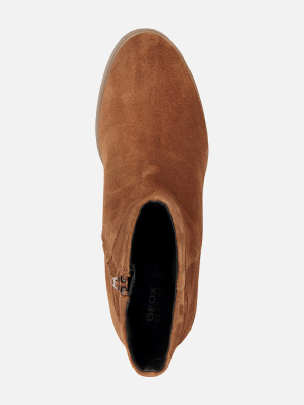 Geox Hnědá dámská kotníková obuv Geox Elidea Wedge