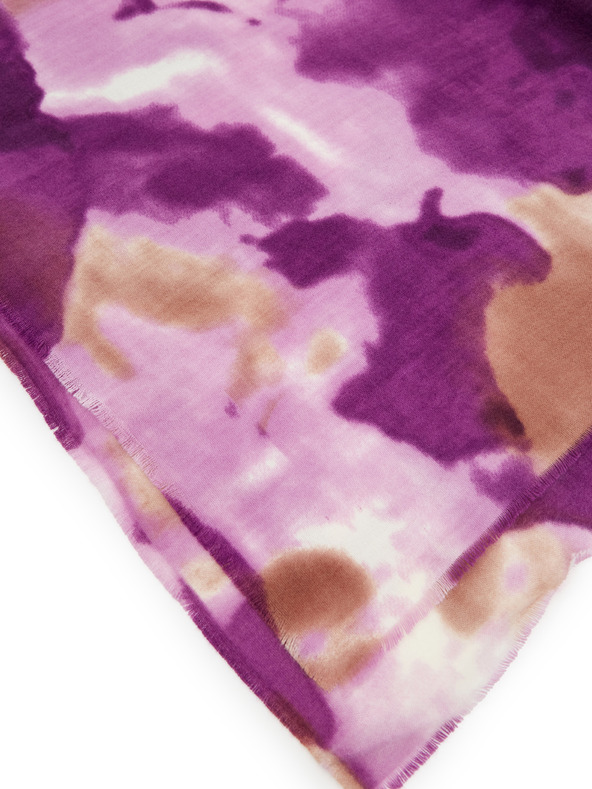 Orsay Fialový dámský vzorovaný šátek ORSAY