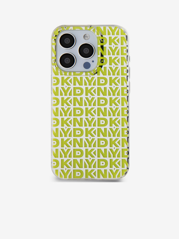 DKNY PC/TPU Repeat Pattern Zadní Kryt pro iPhone 15 Pro Yellow DKNY