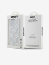 DKNY Liquid Glitter Checkered Pattern Zadní Kryt pro iPhone 15 Pro Max Transparent DKNY