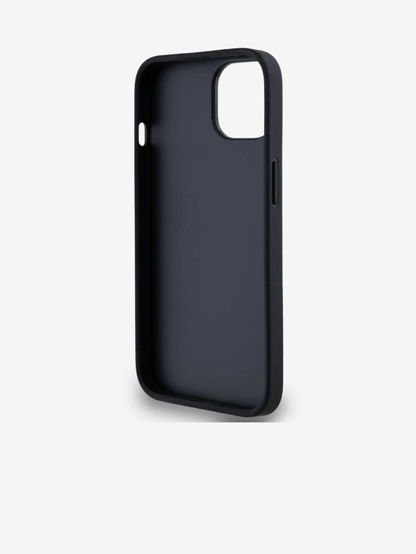 DKNY PU Leather Checkered Pattern and Stripe Zadní Kryt pro iPhone 13 Black DKNY