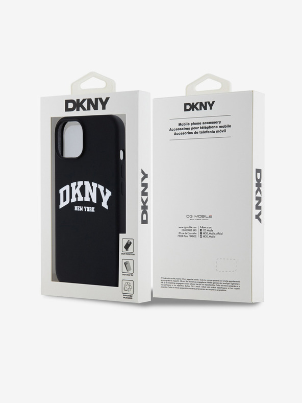 DKNY Liquid Silicone Arch Logo MagSafe Zadní Kryt pro iPhone 15 Black DKNY