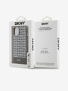 DKNY PU Leather Repeat Pattern Bottom Stripe Zadní Kryt pro iPhone 13 Brown DKNY