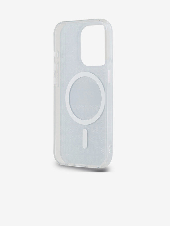 DKNY PC/TPU Repeat Pattern Tonal Stripe Magsafe Zadní Kryt pro iPhone 15 Pro Black DKNY