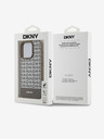 DKNY PU Leather Repeat Pattern Bottom Stripe MagSafe Zadní Kryt pro iPhone 13 Pro Max Brown DKNY