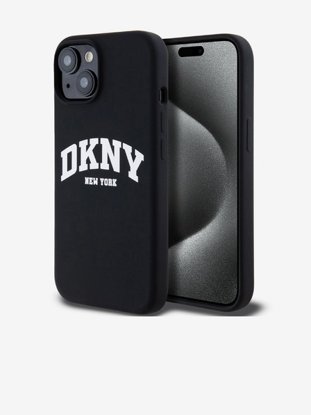 DKNY Liquid Silicone Arch Logo MagSafe Zadní Kryt pro iPhone 13 Black DKNY