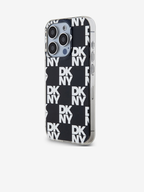 DKNY PC/TPU Checkered Pattern Zadní Kryt pro iPhone 15 Pro Black DKNY