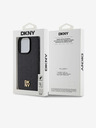 DKNY PU Leather Repeat Pattern Stack Logo Magsafe Zadní Kryt pro iPhone 14 Pro Black DKNY