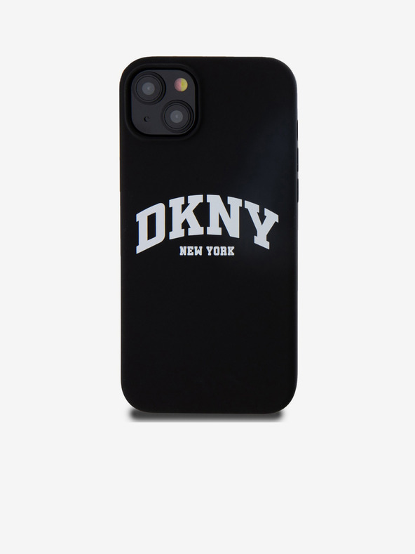 DKNY Liquid Silicone Arch Logo MagSafe Zadní Kryt pro iPhone 15 Plus Black DKNY