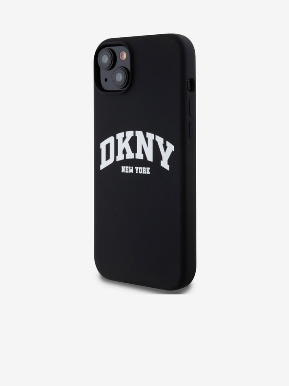 DKNY Liquid Silicone Arch Logo MagSafe Zadní Kryt pro iPhone 15 Plus Black DKNY