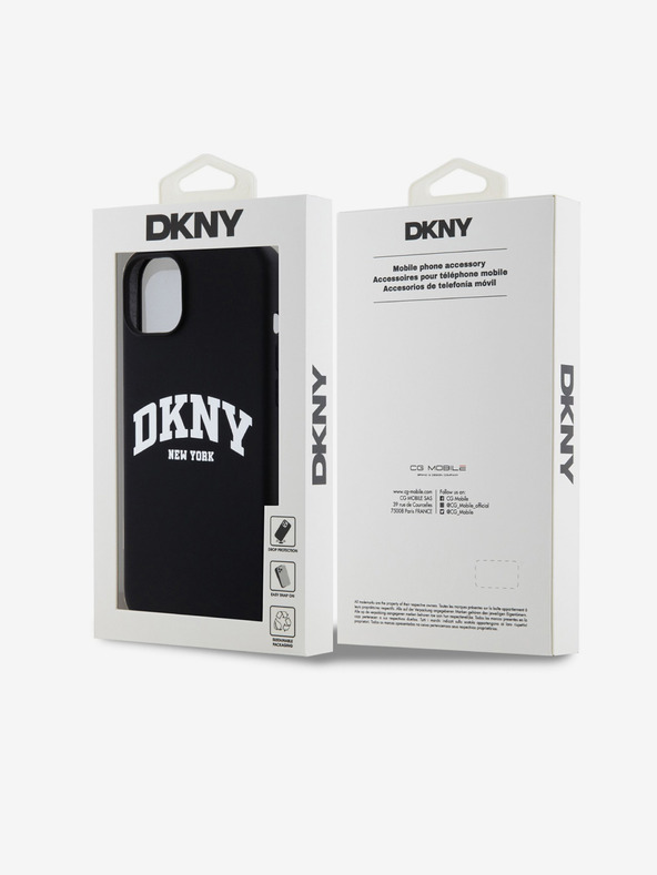 DKNY Liquid Silicone Arch Logo MagSafe Zadní Kryt pro iPhone 15 Plus Black DKNY