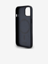 DKNY PU Leather Repeat Pattern Bottom Stripe MagSafe Zadní Kryt pro iPhone 14 Black DKNY