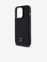 DKNY PU Leather Stack Logo Magsafe Zadní Kryt pro iPhone 15 Pro Black DKNY