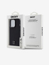 DKNY PU Leather Stack Logo Magsafe Zadní Kryt pro iPhone 15 Pro Black DKNY