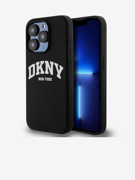 DKNY Liquid Silicone Arch Logo MagSafe Zadní Kryt pro iPhone 15 Pro Black DKNY