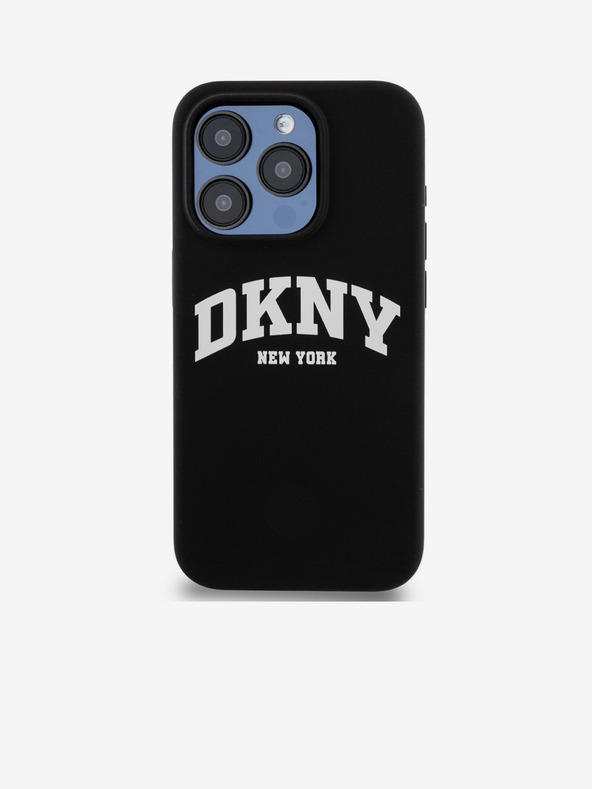 DKNY Liquid Silicone Arch Logo MagSafe Zadní Kryt pro iPhone 15 Pro Black DKNY