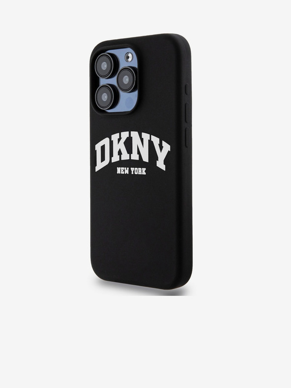 DKNY Liquid Silicone Arch Logo MagSafe Zadní Kryt pro iPhone 15 Pro Black DKNY