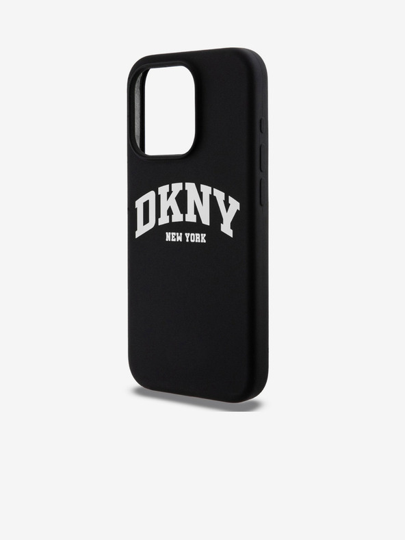 DKNY Liquid Silicone Arch Logo MagSafe Zadní Kryt pro iPhone 15 Pro Black DKNY