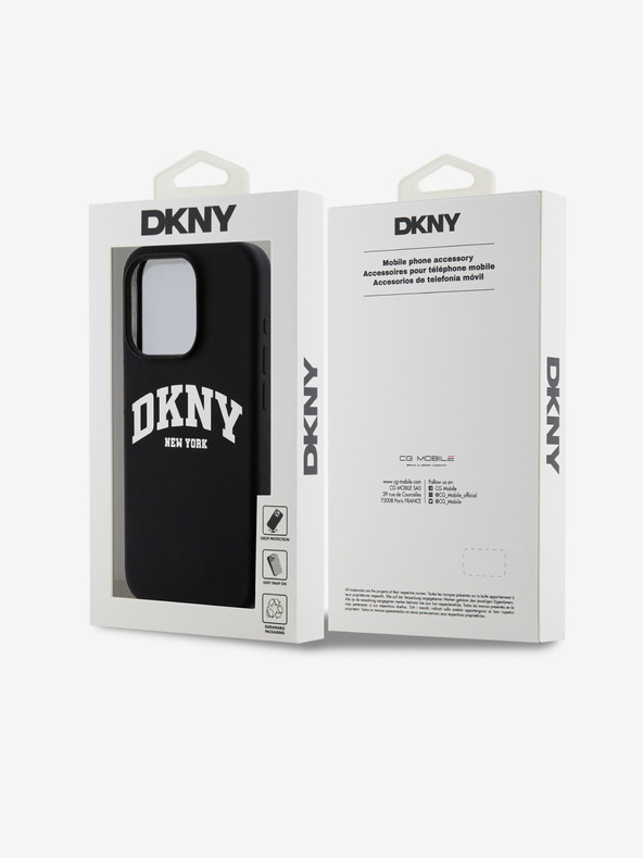 DKNY Liquid Silicone Arch Logo MagSafe Zadní Kryt pro iPhone 15 Pro Black DKNY