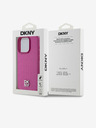 DKNY PU Leather Repeat Pattern Stack Logo Magsafe Zadní Kryt pro iPhone 15 Pro Pink DKNY