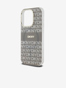 DKNY PC/TPU Repeat Pattern Tonal Stripe Magsafe Zadní Kryt pro iPhone 15 Pro Beige DKNY