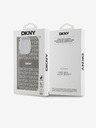 DKNY PC/TPU Repeat Pattern Tonal Stripe Magsafe Zadní Kryt pro iPhone 15 Pro Beige DKNY
