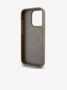 DKNY PU Leather Repeat Pattern Bottom Stripe MagSafe Zadní Kryt pro iPhone 15 Pro Brown DKNY
