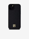 DKNY PU Leather Repeat Pattern Stack Logo Magsafe Zadní Kryt pro iPhone 15 Plus Black DKNY