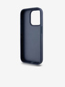 DKNY PU Leather Repeat Pattern Tonal Stripe Zadní Kryt pro iPhone 14 Pro Max Blue DKNY