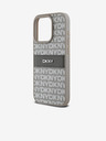 DKNY PU Leather Repeat Pattern Tonal Stripe Zadní Kryt pro iPhone 15 Pro Beige DKNY