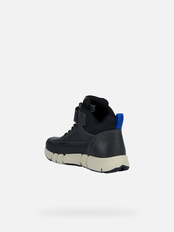 Geox Černá chlapecká kotníková obuv Geox Flexyper