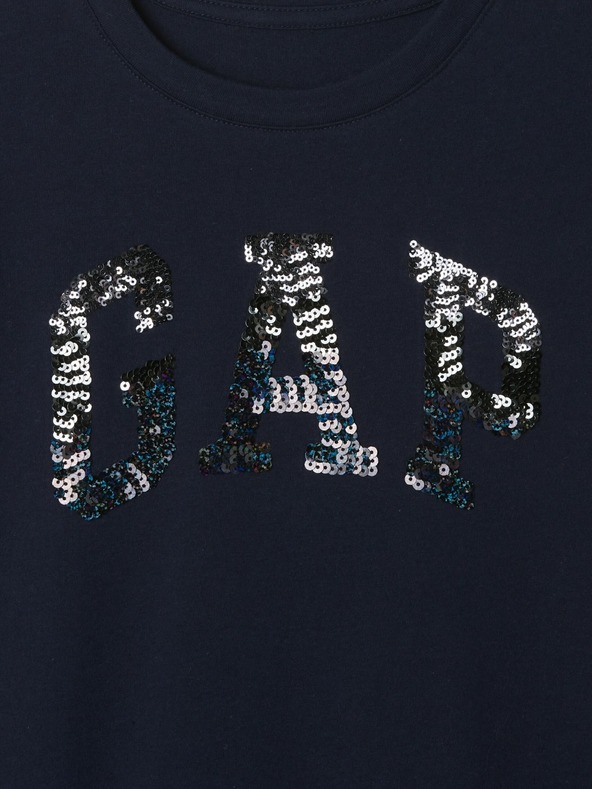 GAP Dětské tričko s flitrovým logem GAP