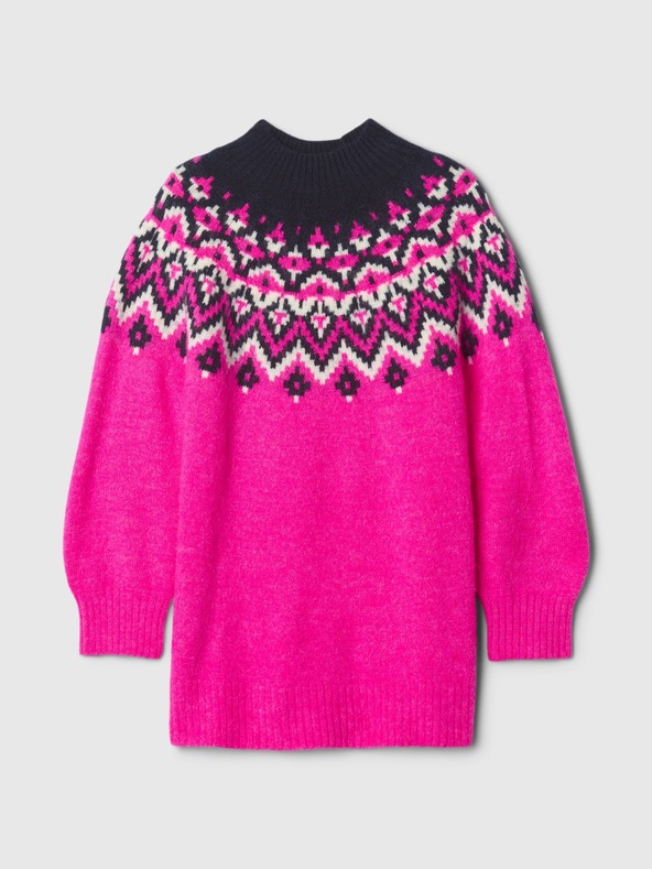 GAP Baby svetrové šaty Fair Isle GAP