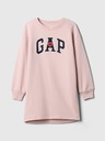 GAP Dětské mikinové oversize šaty s logem GAP