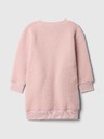 GAP Baby sherpa mikinové šaty s logem