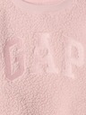 GAP Baby sherpa mikinové šaty s logem