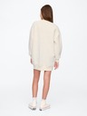 GAP Dětské mikinové oversize sherpa šaty s logem GAP