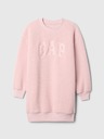 GAP Dětské mikinové oversize sherpa šaty s logem