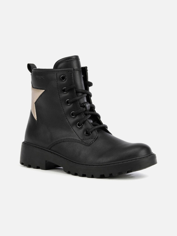 Geox Černá dívčí kotníková obuv Geox Casey