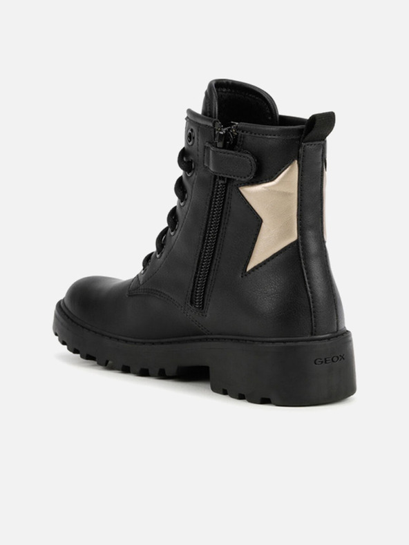 Geox Černá dívčí kotníková obuv Geox Casey