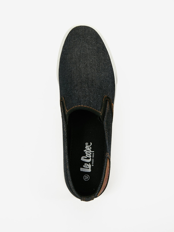 Lee Cooper Černé pánské slip on tenisky Lee Cooper