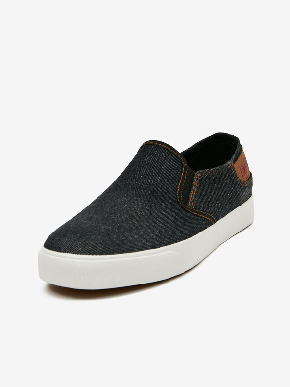 Lee Cooper Černé pánské slip on tenisky Lee Cooper