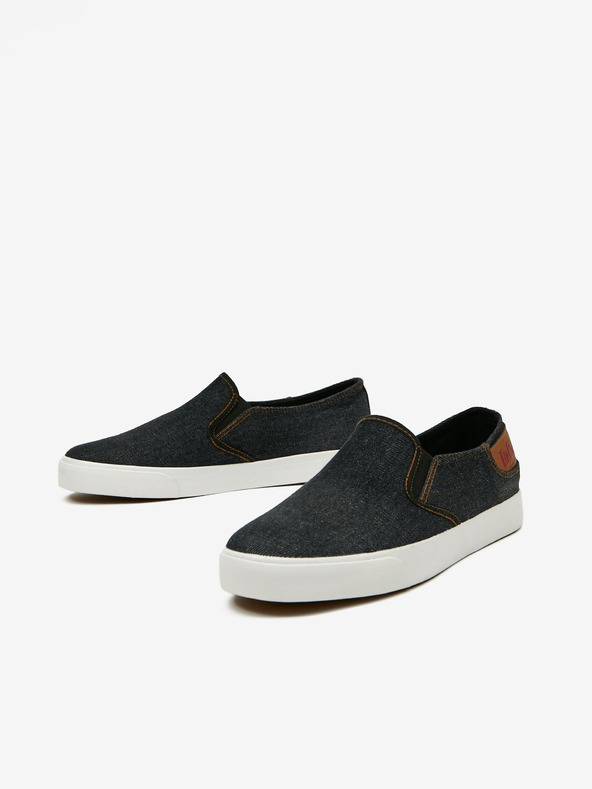 Lee Cooper Černé pánské slip on tenisky Lee Cooper