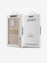 DKNY PU Leather Repeat Pattern Tonal Stripe Zadní Kryt pro iPhone 15 Pro Max Pink DKNY