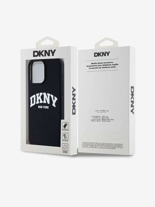 DKNY Liquid Silicone Arch Logo MagSafe Zadní Kryt pro iPhone 12/12 Pro Black DKNY