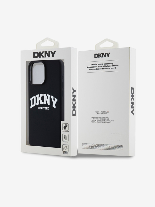 DKNY Liquid Silicone Arch Logo MagSafe Zadní Kryt pro iPhone 15 Pro Max Black DKNY